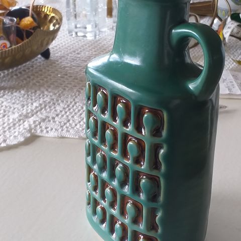 Retro vase i keramikk. Haldensleben, DDR. 60-70 tallet