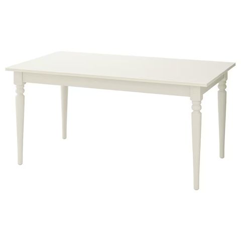INGATORP Uttrekkbart bord, hvit