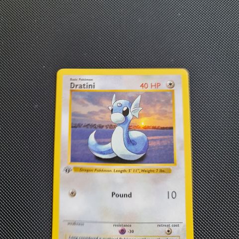 Pokemon dratini shadowless 1 edition kort