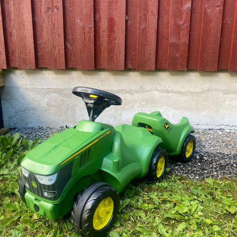 Rolly Toys John Deere tråtraktor med henger