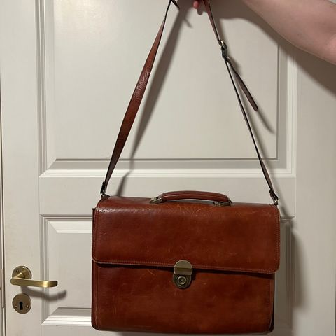 Vintage skinn Messenger bag