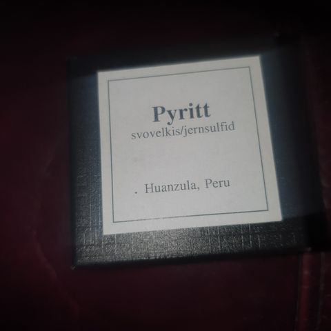 Pyritt stein fra Huanzula Peru,