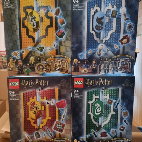 4 nye Lego Harry Potter sett 76409 + 76410 + 76411 + 76412