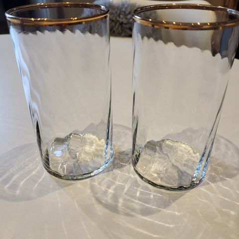 2 stk vintage glass. Ølglass