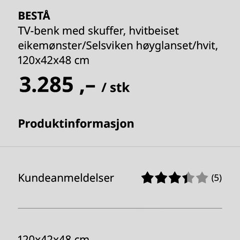 Bestå tv-benk