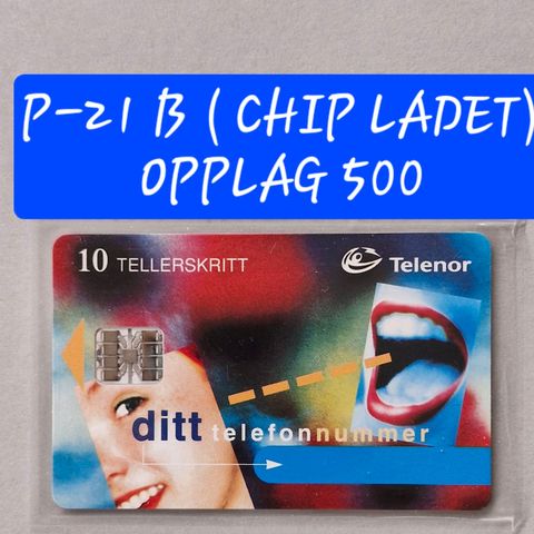 Telekort: P-21 B Telenor Beskjed