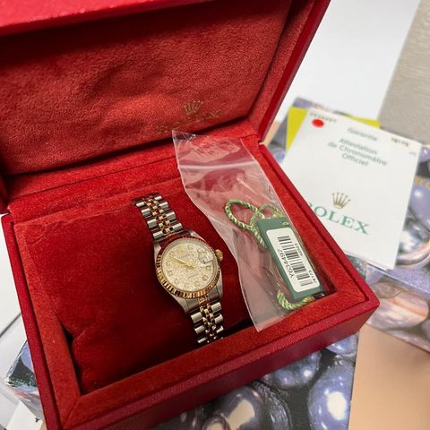 Rolex Datejust 26mm two-tone computer face med diamenter