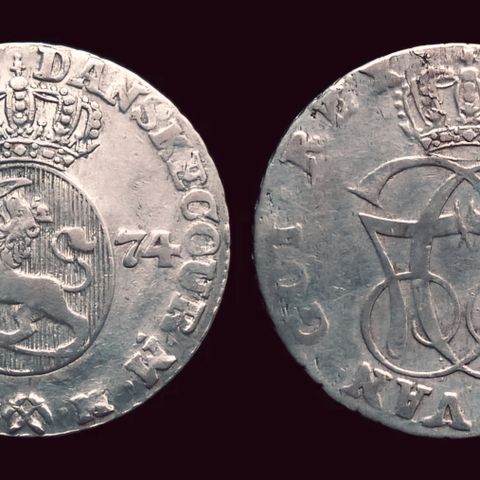 Norge Christian VII (1766-1808) 24 Skilling 1774 - Sølv 8,09 G