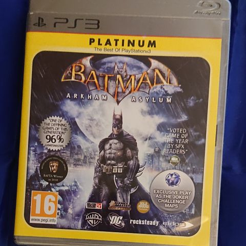 Batman Arkham asylum Platinum til Ps3.