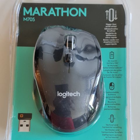Logitech Marathon M705 trådløs Mus unifying