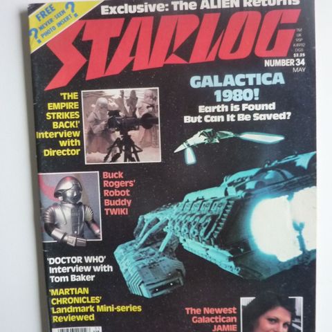 Starlog, Science Fiction/Filmmagasin fra 1980 med Star Wars og Alien Reportasjer