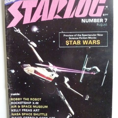 Starlog Science Fiction/Filmmagasin med noen av de første bildene fra Star Wars