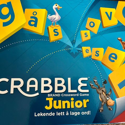 Scrabble junior brettspill, åpnet men ikke brukt