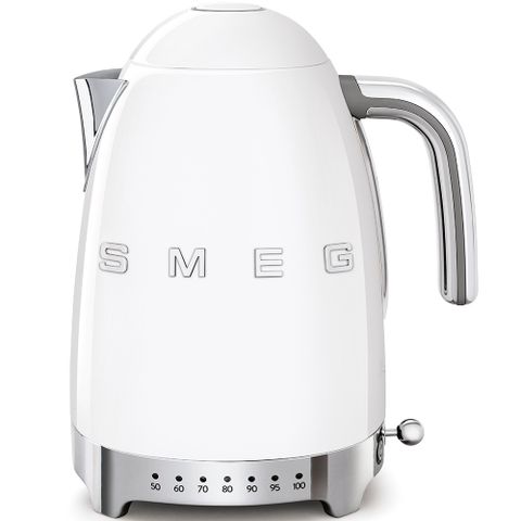 NY Smeg KLF04WHEU hvit vannkoker med variabel temperatur