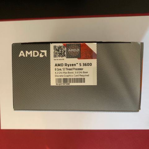 AMD Ryzen 5 3600 m/kjøler