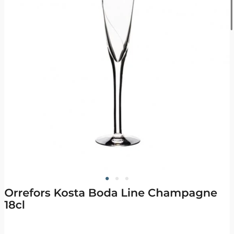 Stilrene Champagneglass , «Line» Kosta Boda