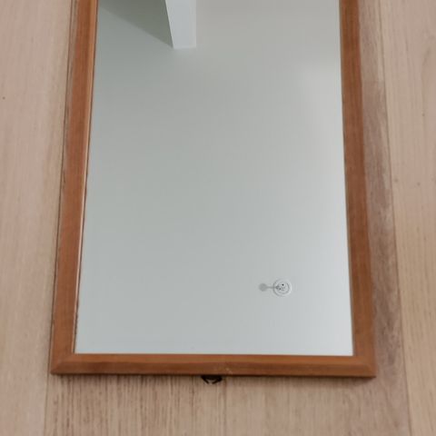 Gammelt speil i treramme 47x 32 cm.