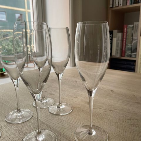 6 Riedel champagneglass vinum