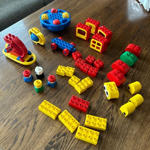 Vintage lego Duplo med rangler RESERVERT