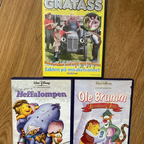 12 stk igjen. DVD-er til barn.