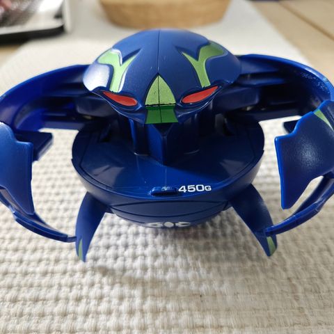 Vintage Jumbo Bakugan  - Battle Brawlers Spin Master Blue Aquos Terrorclaw 450G