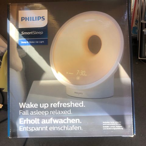 Philips Smartsleep Wake-Up Light (HF3653) selges i orginal forpakning