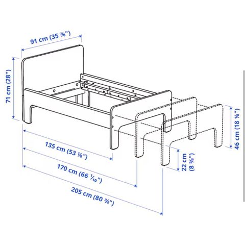 2 Stk IKEA Slakt Släkt (med madrass)