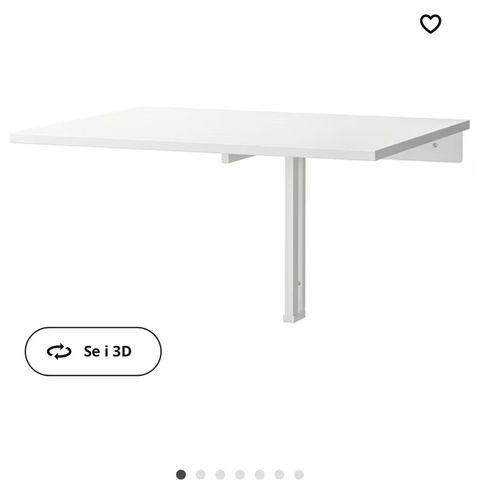 IKEA Norberg veggmontert klaffbord