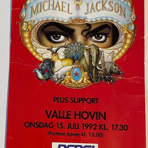 Original Michael Jackson billett 1992