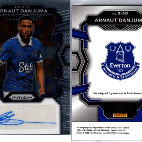 Arnaut Danjuma - Panini Prizm Premier League - Auto