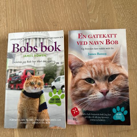 2 bøker: Bobs bok og En gatekatt ved navn Bob