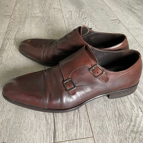 Brune monkstrap sko Morandi størrelse 46 ( små i størrelse 45-45,5)