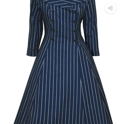 Vintage-stil pinstripe kjole