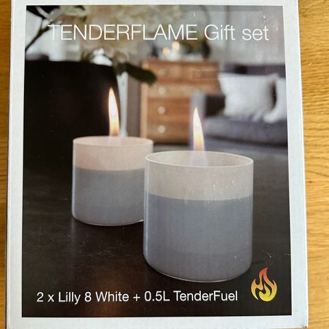 Tenderflame gift set 2 x Lilly White m/fuel