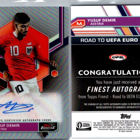 Yusuf Demir - Topps Finest - Auto