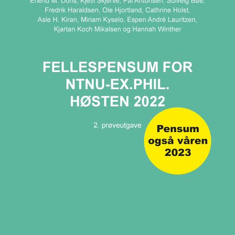 Fellespensum for Exphil H22