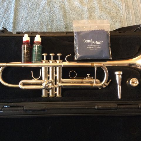 Bach TR 300 trompet i Bb m/koffert, to munnstykker, fett og olje