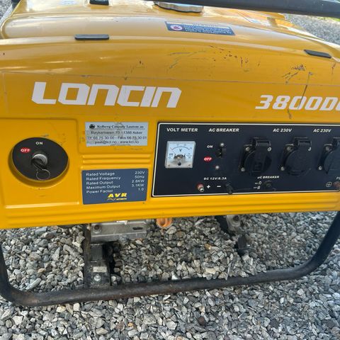 loncin 3800DC strømagregat