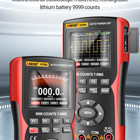 Digitalt oscilloskop med multimeter