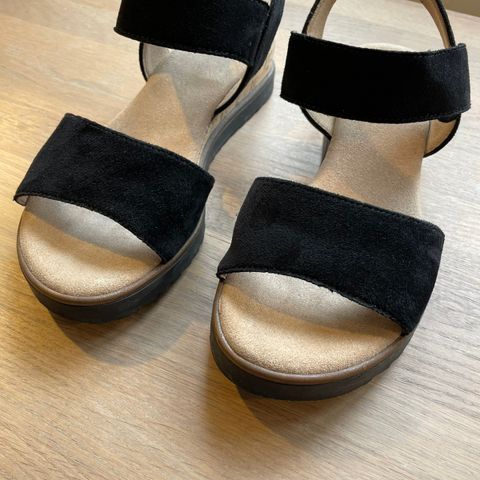 GABOR sandal kork/svart str. 37