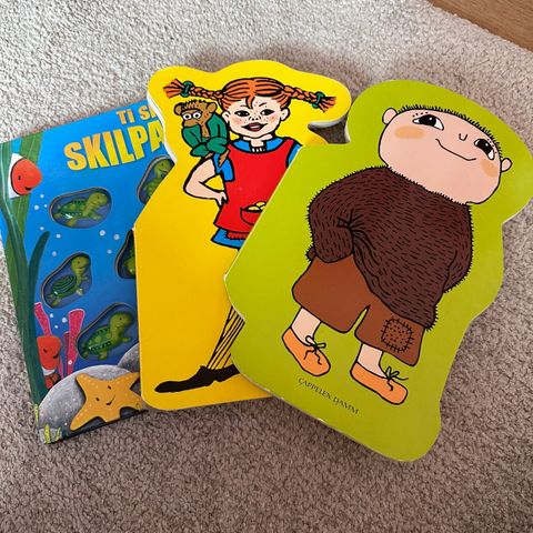 3 barnebøker, Pippi, Albert Åberg