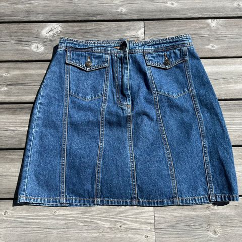 Skjørt i denim stoff, Str:38