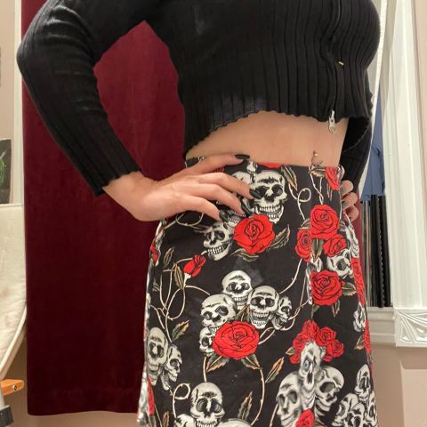 Gothic, rockabilly, tailored skirt
