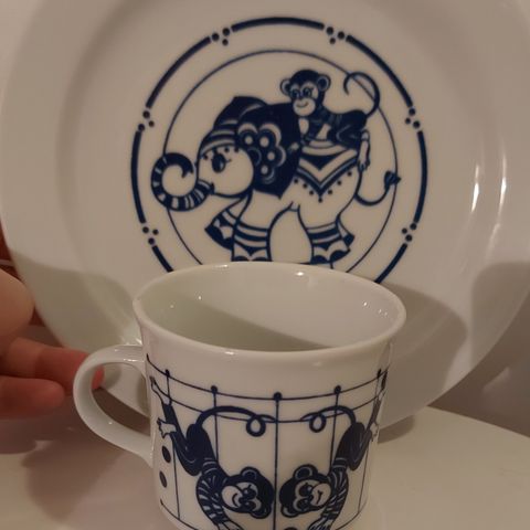 Vintage tallerken og kopp