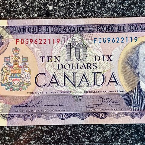 Canada 10 Dollars 1971
