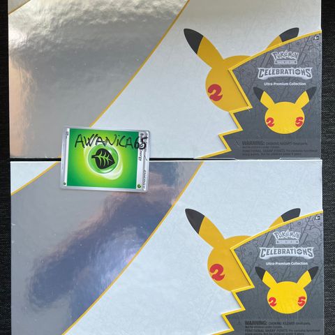 Pokemon Celebrations Ultra Premium Collection Boks uåpnet 2 stk. selges samlet.