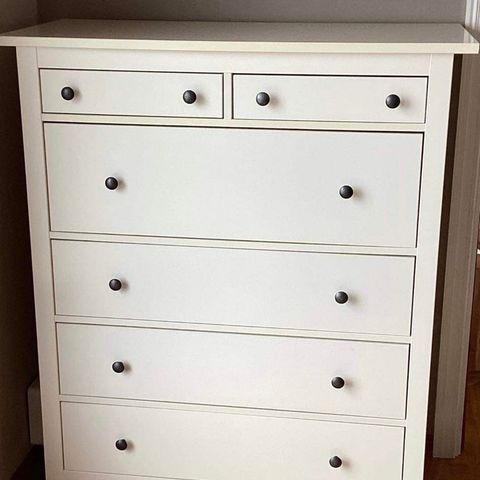 Hvit kommode ikea hemnes 6 skuffer