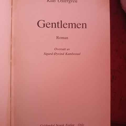 Klas østergren-gentlemen (roman)