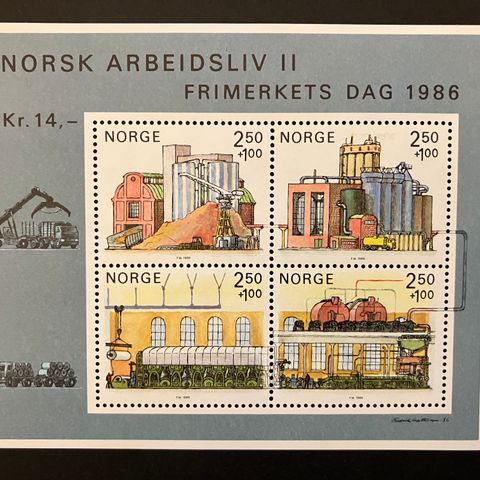 Frimerker NORGE 1986 Postfriskt miniark