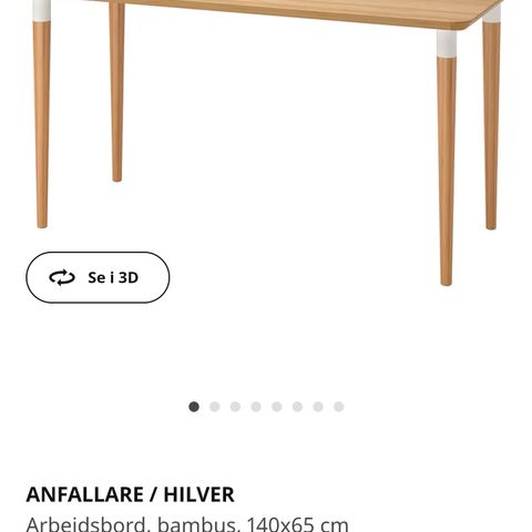 Hilver spisebord fra IKEA 140cm(Reservert)